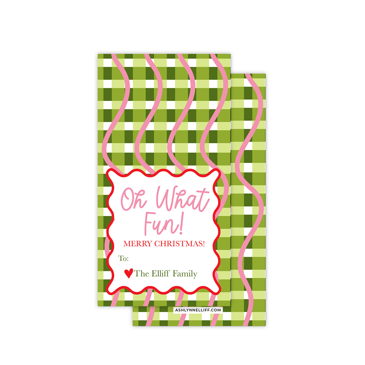 Oh What Fun Rectangle Holiday Gift Tag