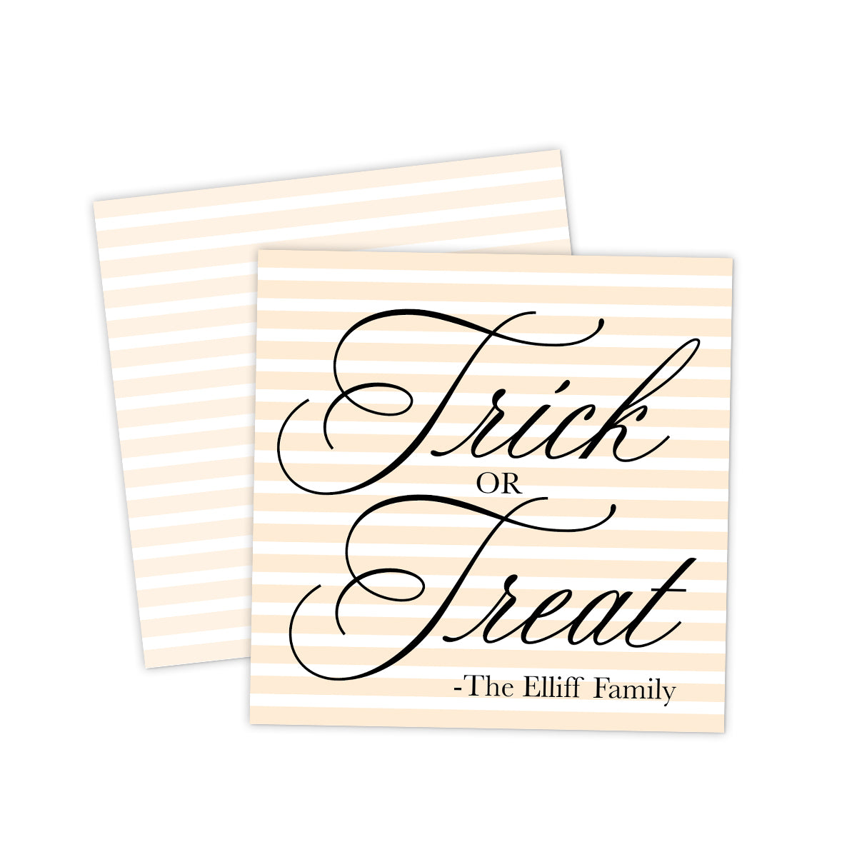 Orange & Black Trick or Treat Halloween Gift Tag