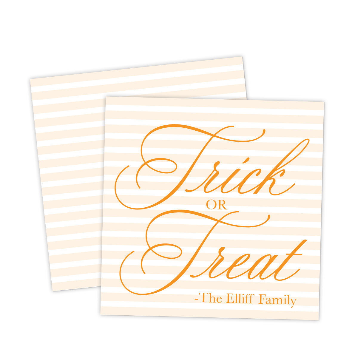 Orange Trick or Treat Halloween Gift Tag