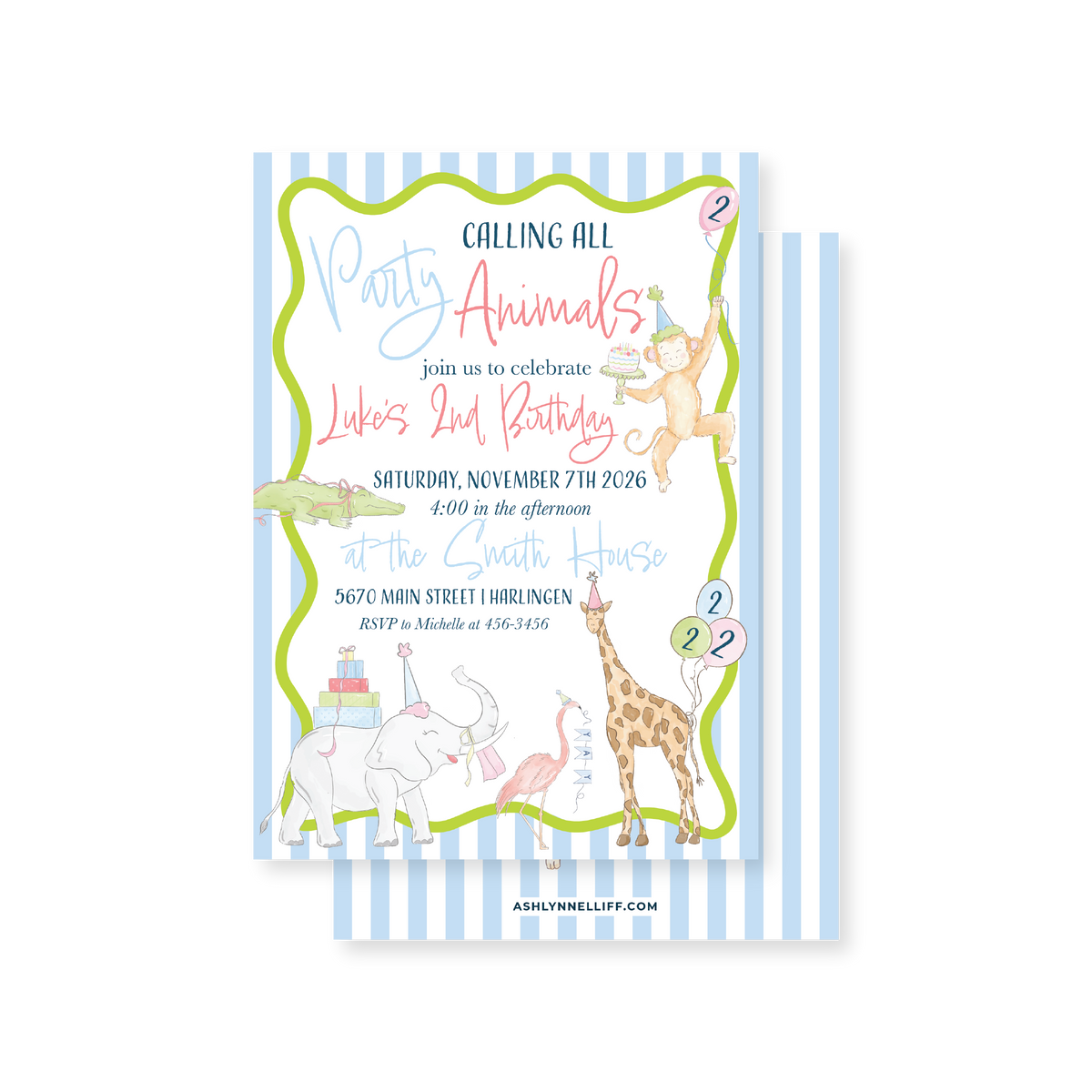 Calling all Party Animals Party Invitation