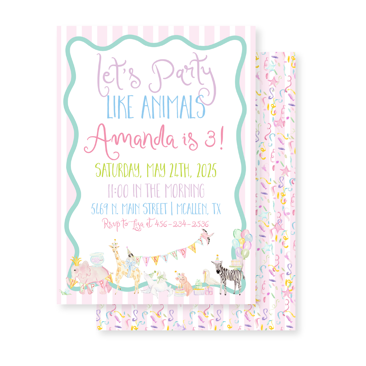 Party Like an Animal Party Invitation