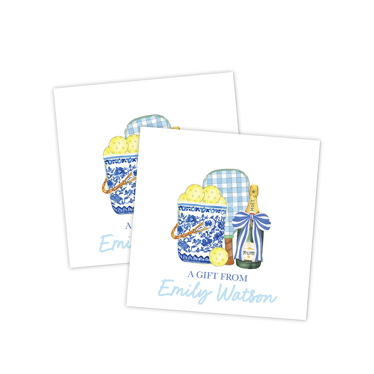 Pickleball & Champagne Country Club Gift Tag