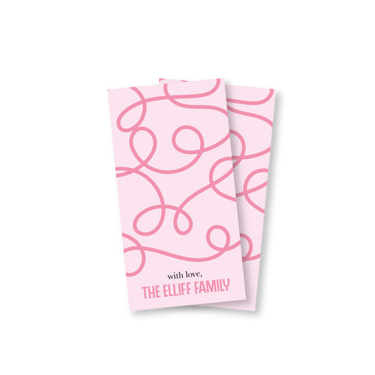 Pink Gift Rectangle Gift Tag