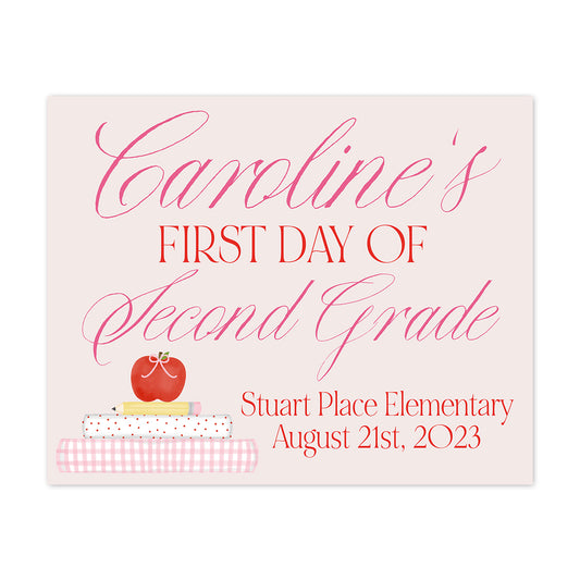 Back to School Sign Pink