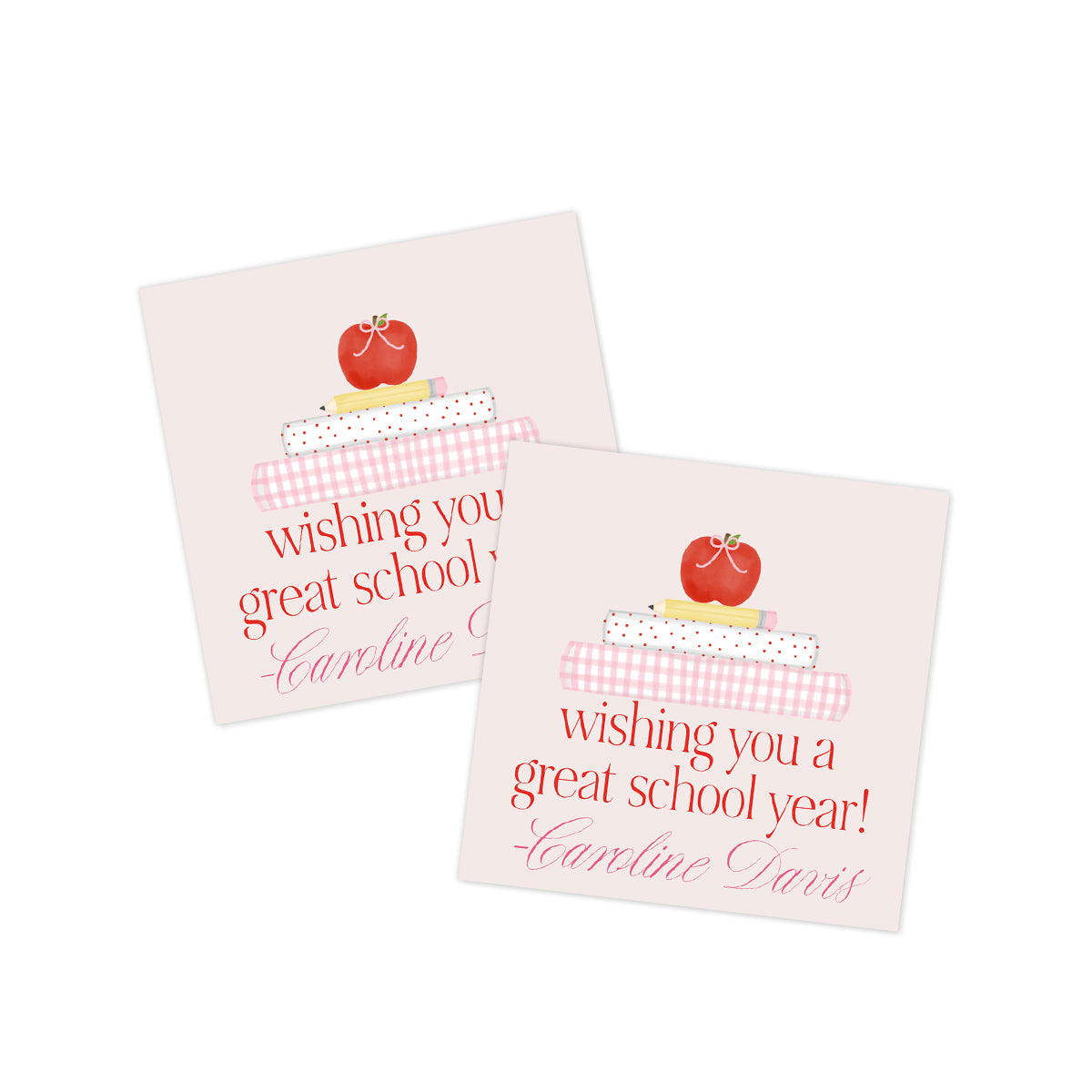 Happy First Day of School Pink Gift Tag