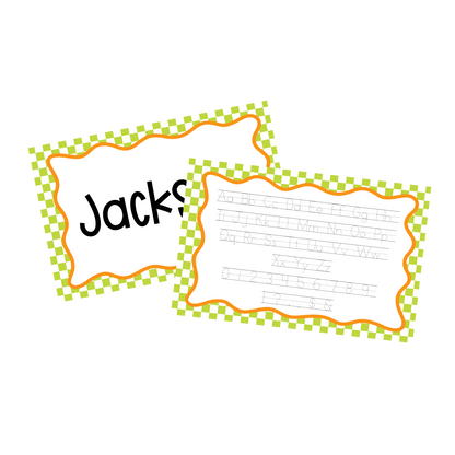 Green Check Kids Activity Halloween Laminated Placemat