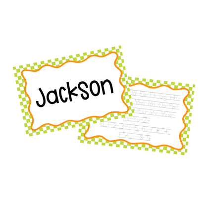 Green Check Kids Activity Halloween Laminated Placemat