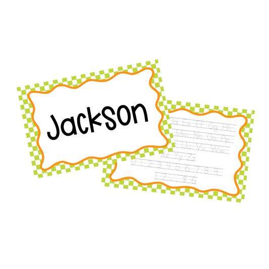 Green Check Kids Activity Halloween Laminated Placemat