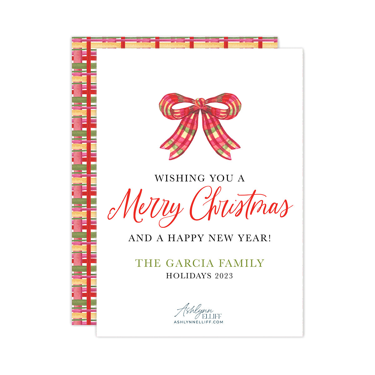 Plaid Christmas Cards