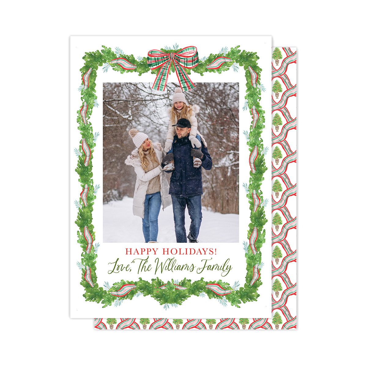 Plaid & Bows Christmas Cards
