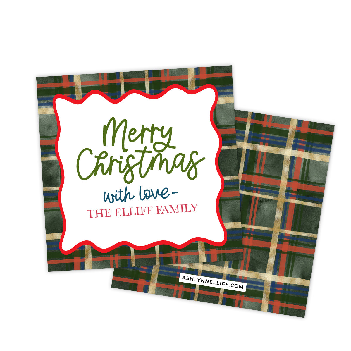 Plaid Holiday Gift Tag