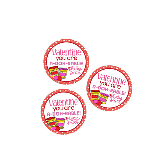 A-Doh-Able (Playdoh) Valentines Day Stickers