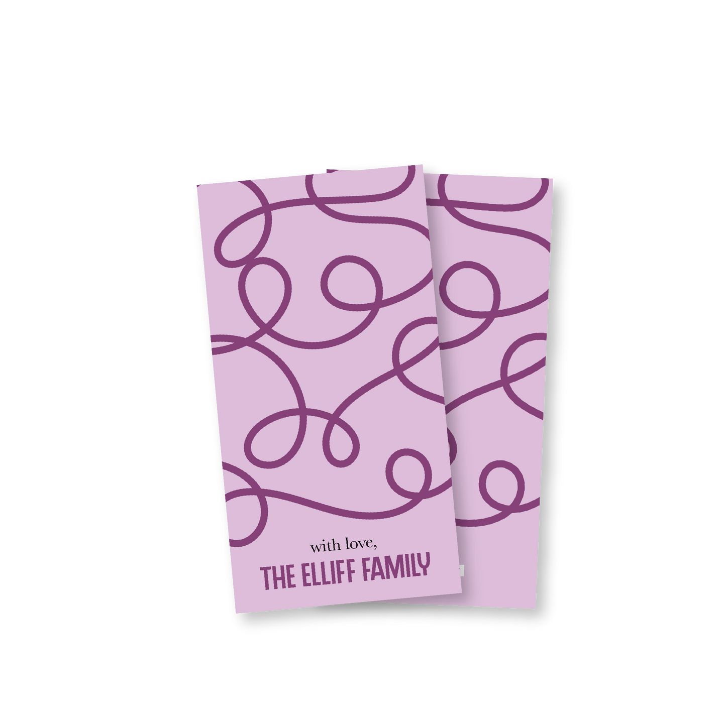 Purple Gift Rectangle Gift Tag