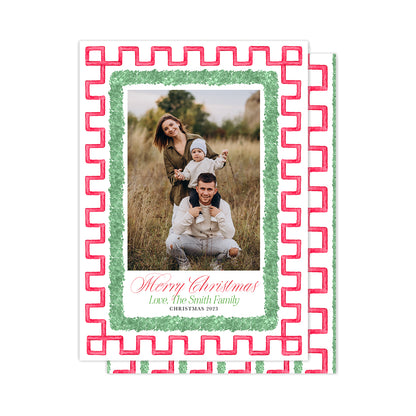 Red & Greenery Christmas Cards