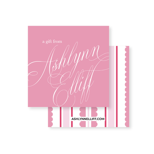 Scalloped & Striped Gift Tag