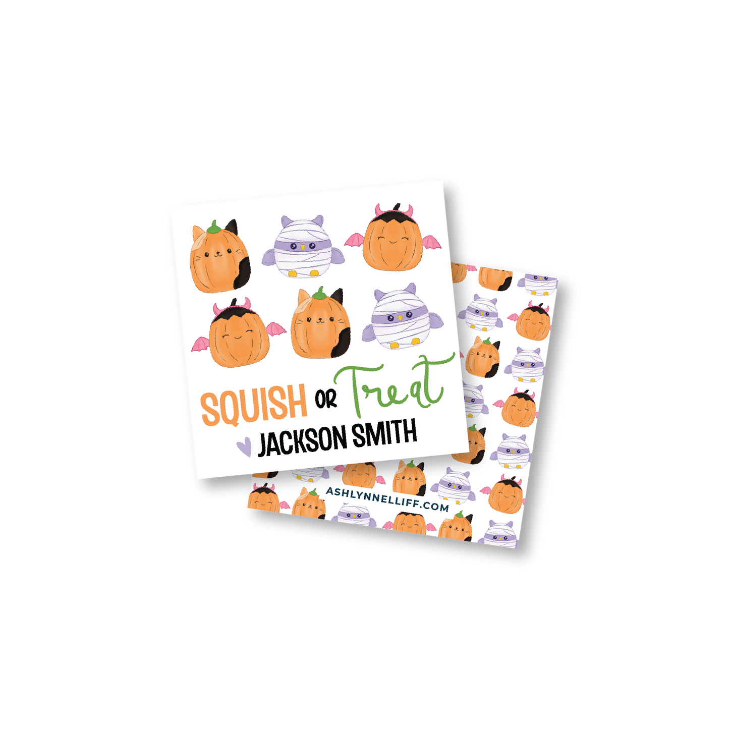 Halloween Squish or Treat Gift Tag