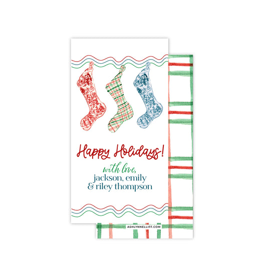 Stockings Rectangle Holiday Gift Tag