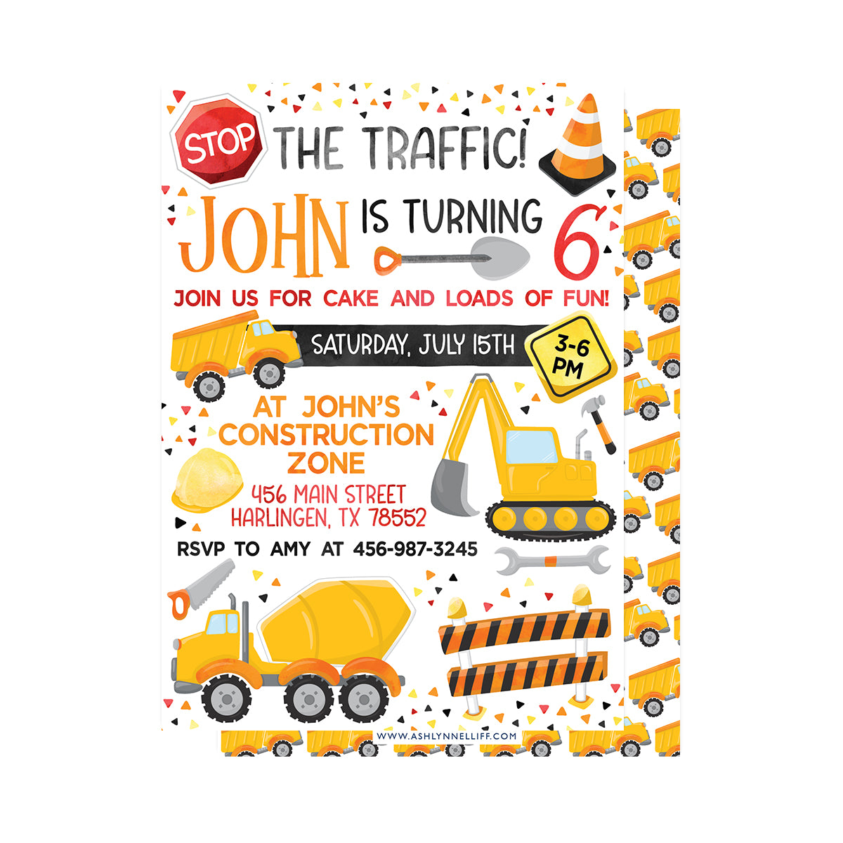 Stop the Traffic (Construction) Invitation