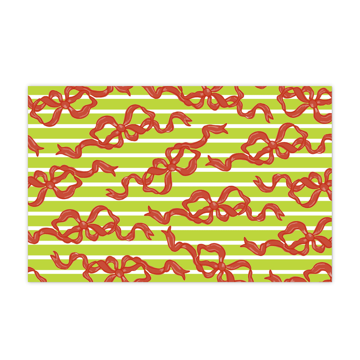 Stripes & Bows Holiday Party Placemat