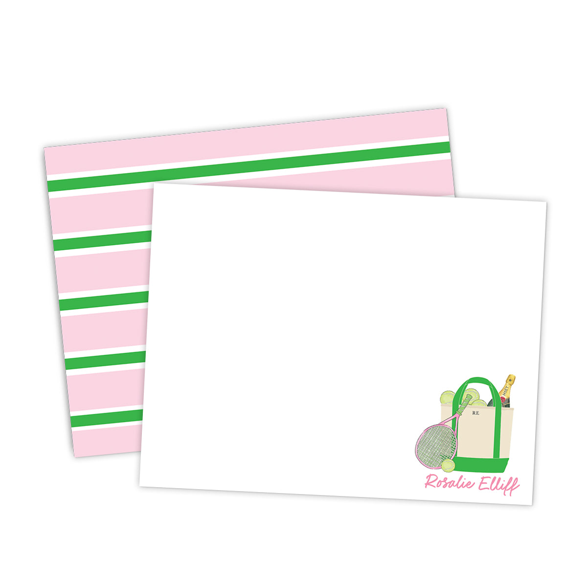 Tennis Bag & Champagne Stationery