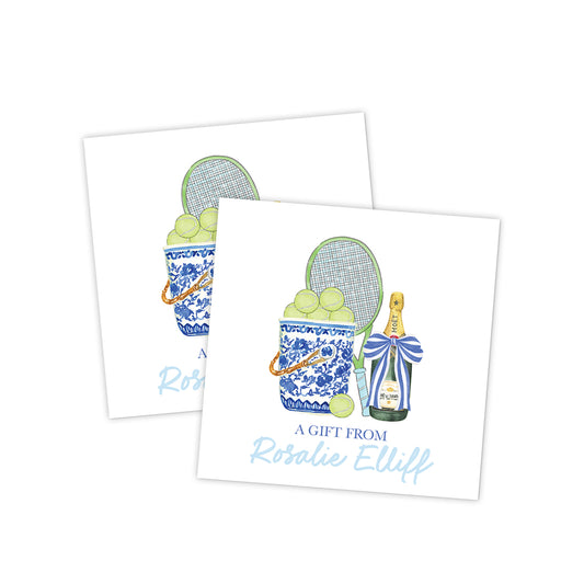 Tennis & Champagne Country Club Gift Tag