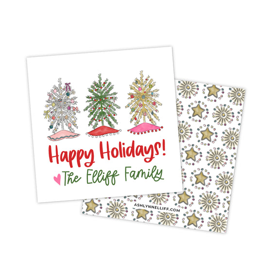 Tinsel Trees Holiday Gift Tag