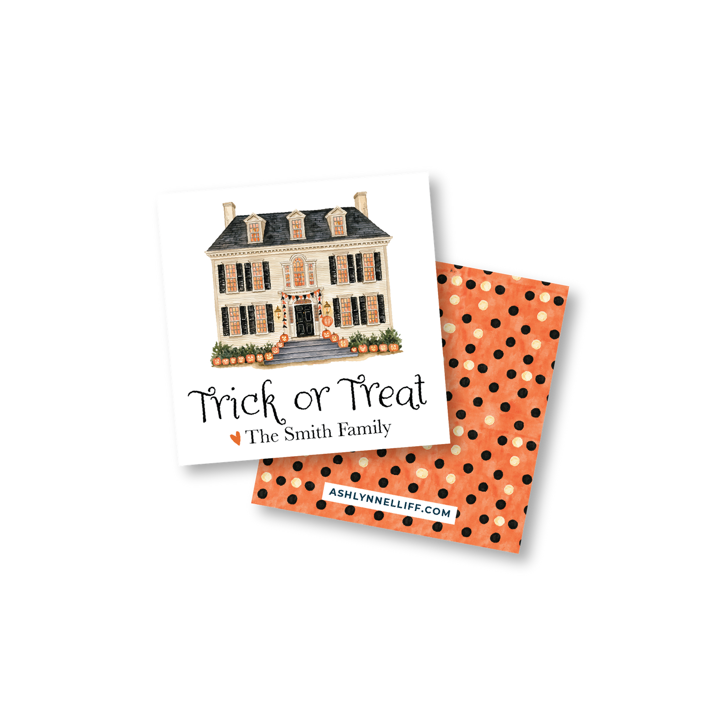 Halloween Trick or Treat House Gift Tag