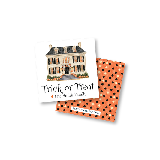 Halloween Trick or Treat House Gift Tag