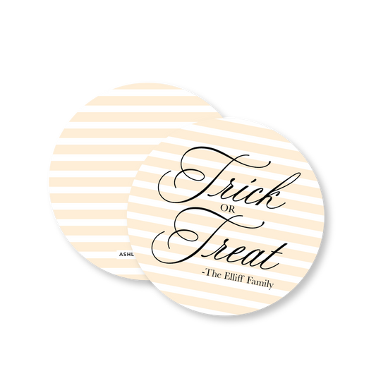 Halloween Trick or Treat Circle Gift Tag