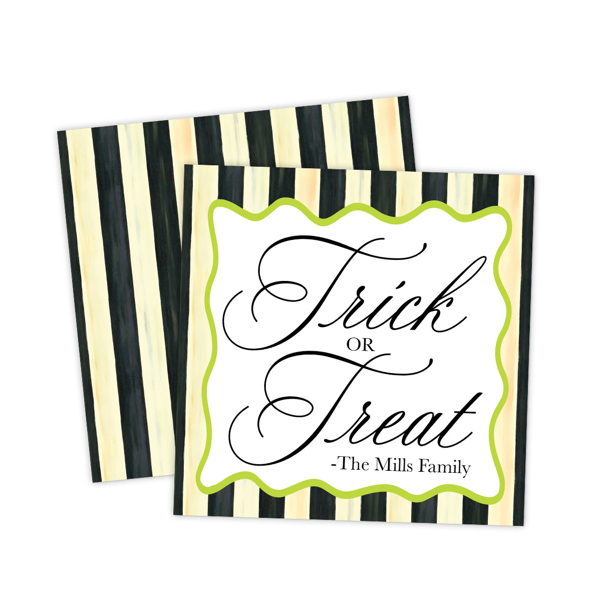 Trick or Treat Stripe Halloween Gift Tag