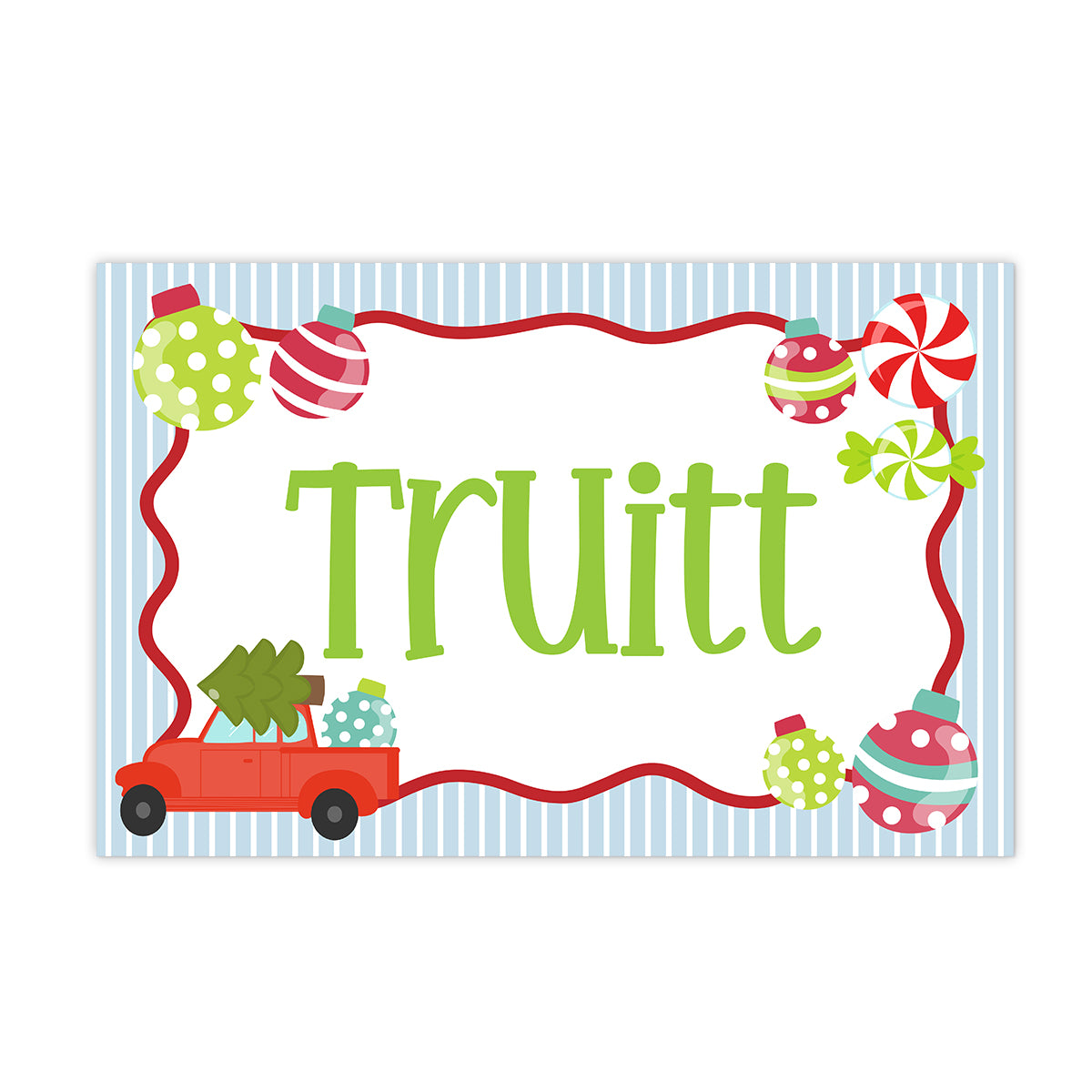 Truck Kids Activity Holiday Laminated Placemat