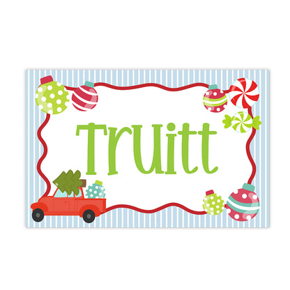 Truck Kids Activity Holiday Laminated Placemat