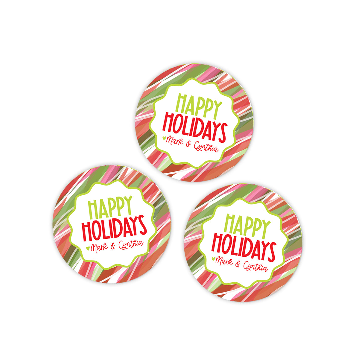 Wavy Holiday Stickers