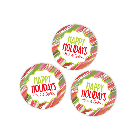 Wavy Holiday Stickers