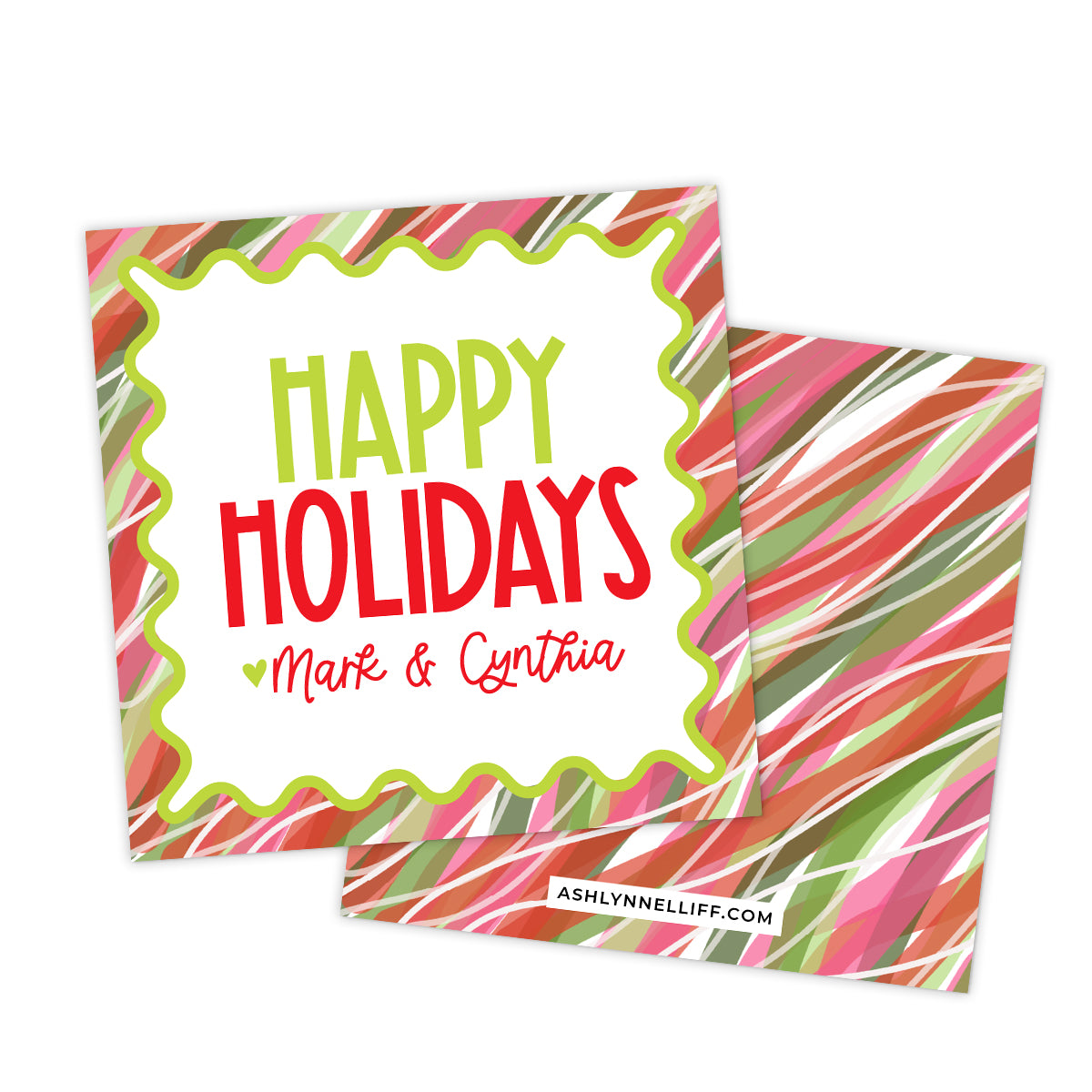 Wavy Holiday Gift Tag