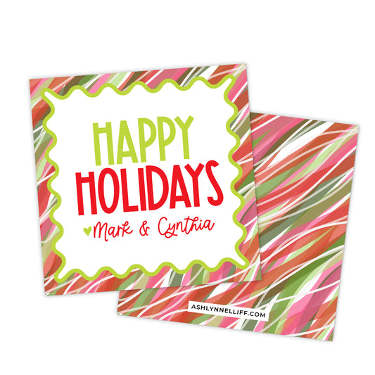 Wavy Holiday Gift Tag