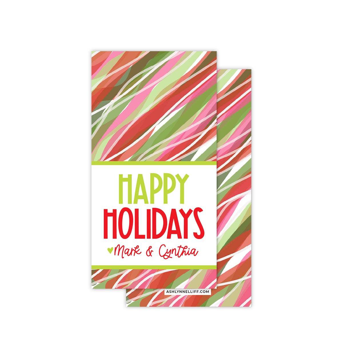Wavy Rectangle Holiday Gift Tag
