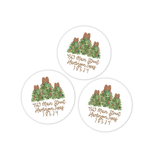Woodland Return Address Holiday Stickers