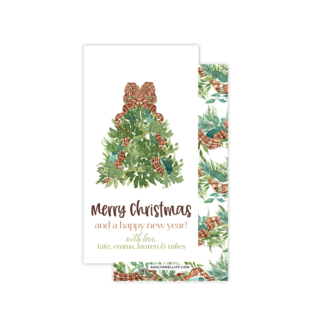 Woodland Rectangle Holiday Gift Tag