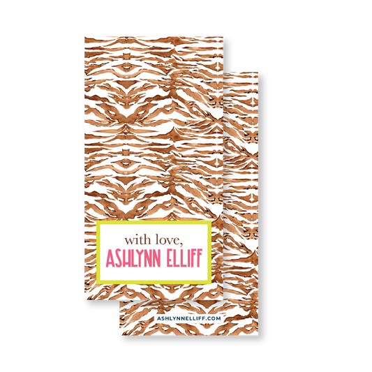 Brown Zebra Gift Tag