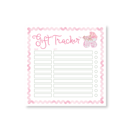 Gift Tracker Baby Girl 8" Notepad