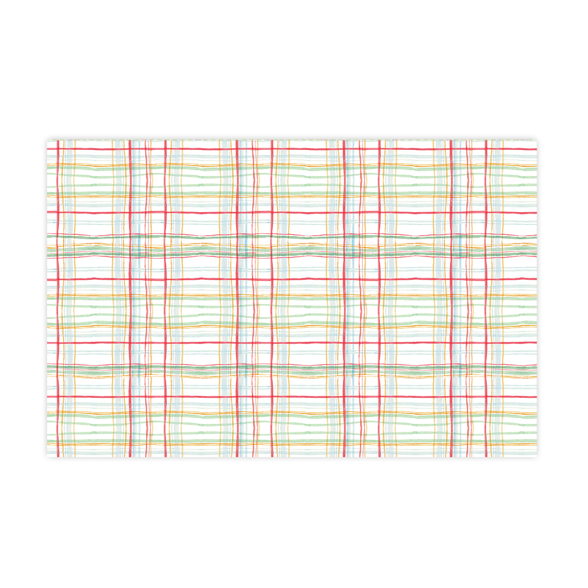 Light Plaid Holiday Party Placemat