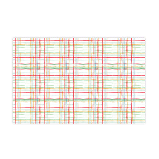 Light Plaid Holiday Party Placemat