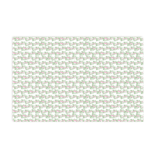 Pink Floral Holiday Party Placemat