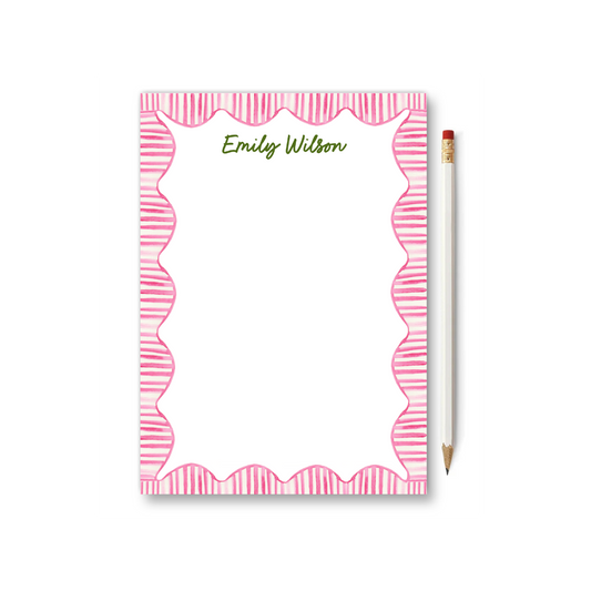 Pink Stripes Notepad