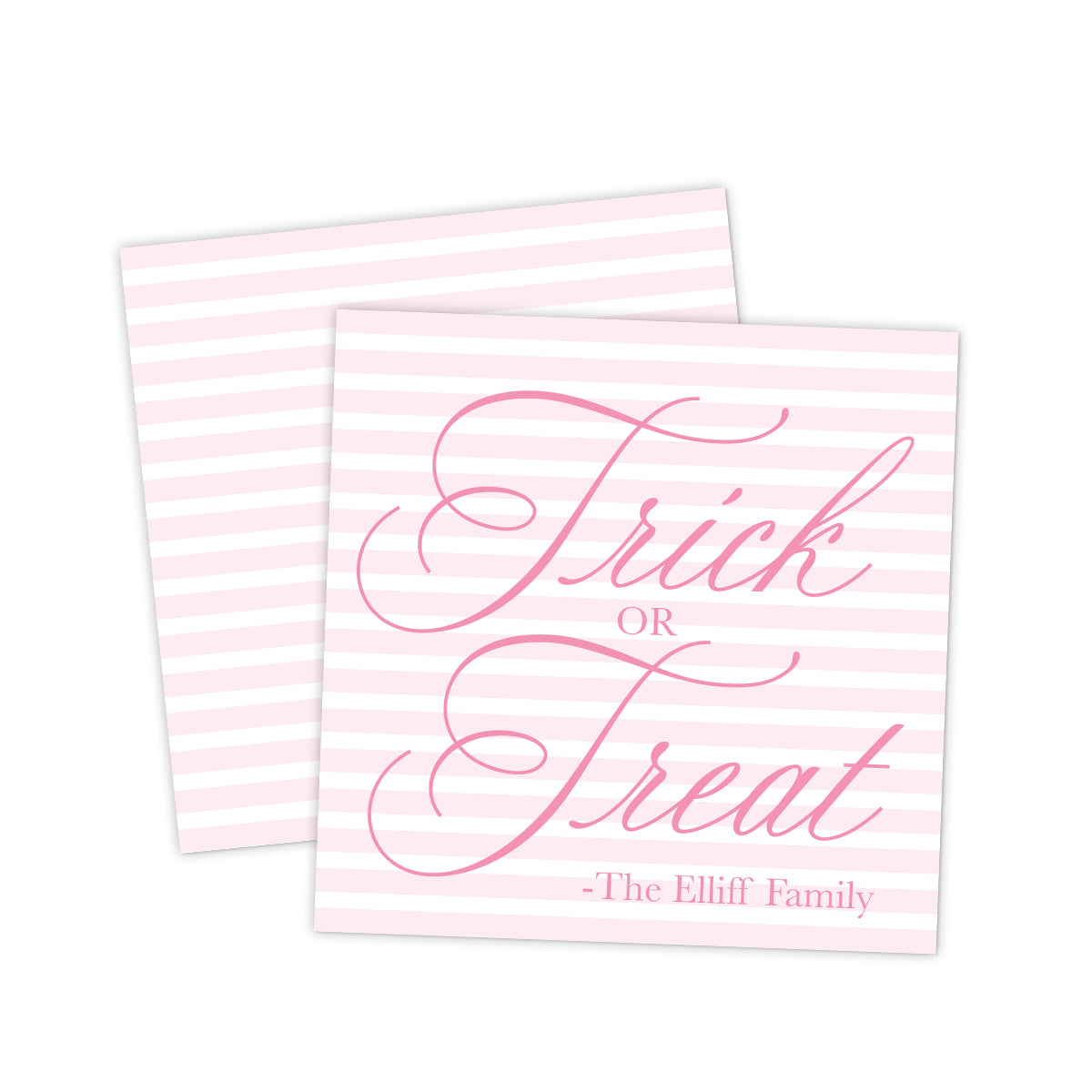 Orange Trick or Treat Halloween Gift Tag