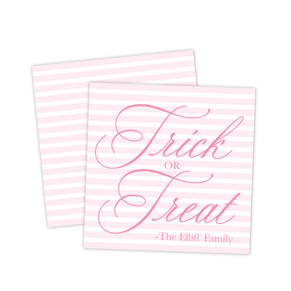 Orange Trick or Treat Halloween Gift Tag