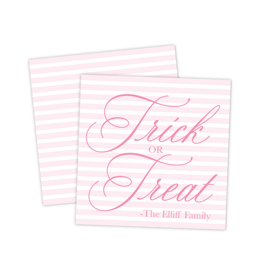 Orange Trick or Treat Halloween Gift Tag