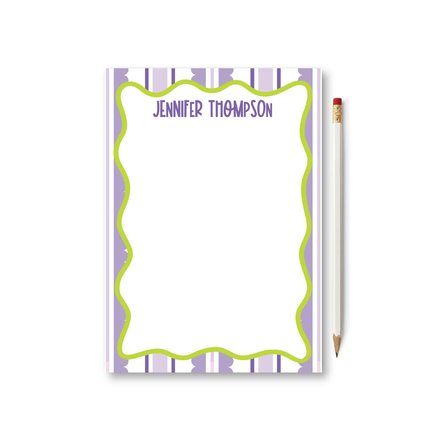 Purple Stripes Notepad