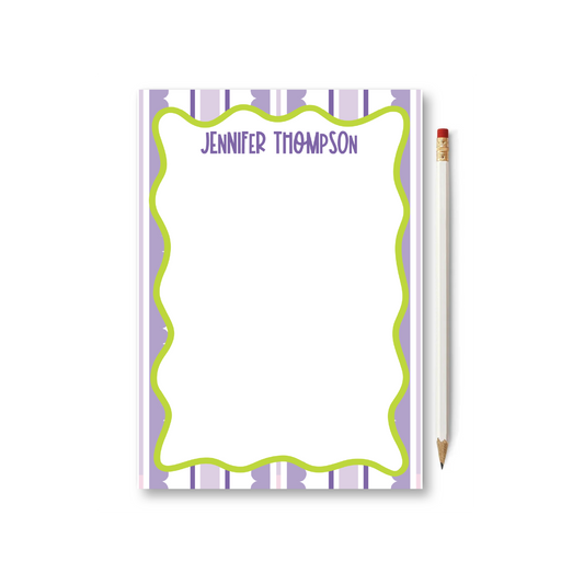 Purple Stripes Notepad
